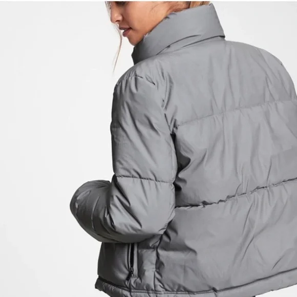 Reflective cropped puffer jacket - Picture 2 of 7